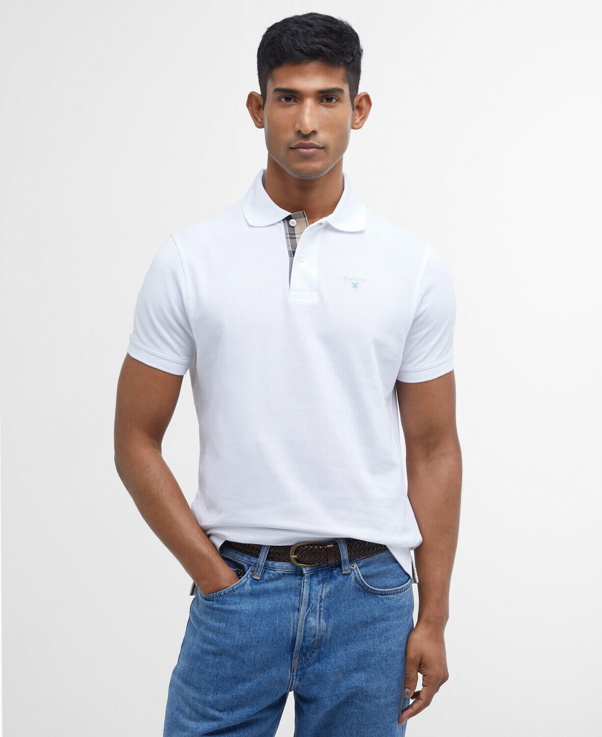 Poloshirt TARTAN PIQUE - WH11-White/D - Weiß