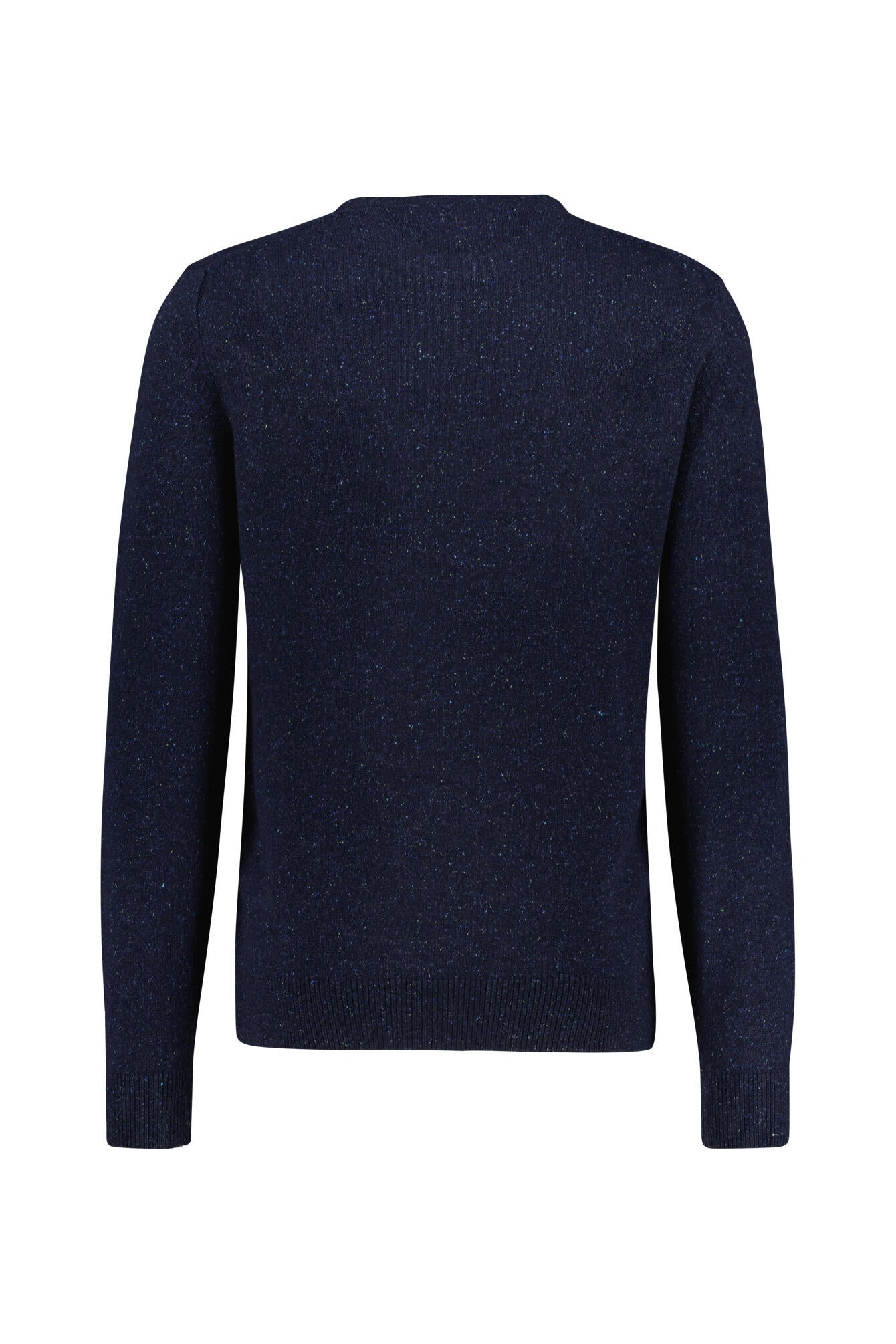 Melierter Strickpullover - NY91-Navy - Blau