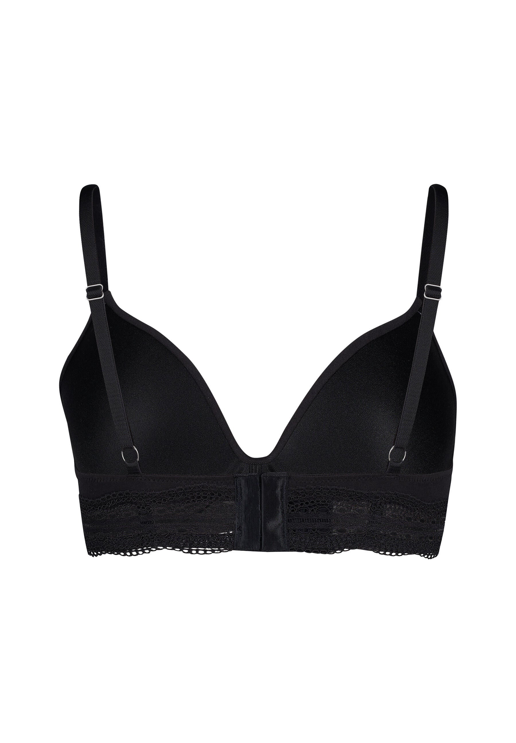 Triangel-BH mit Spitzen-Details - 7665-black - Schwarz