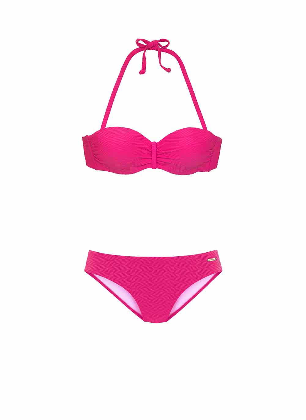 Bandeau-Bikini-Set mit Struktur