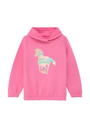 Hoodie mit Einhorn Print - 4426-LILAC/PINK - Pink